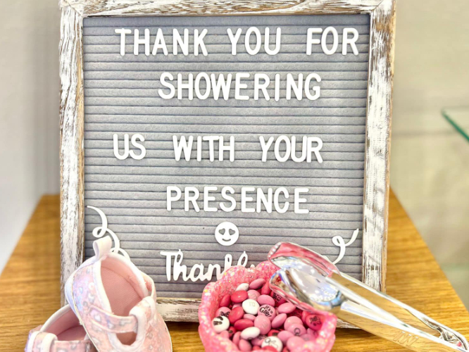 Baby Shower Thank You Sign