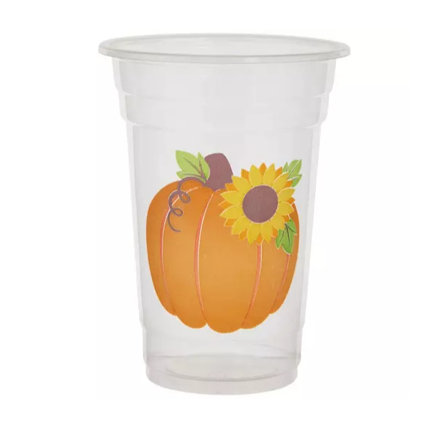 Thanksgiving pumpkin cups plastic