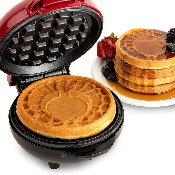 red turkey shaped waffle maker