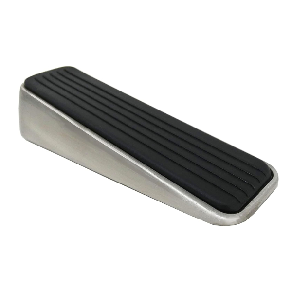 Sturdy Stainless Door Wedge with Non-Skid Black Base
