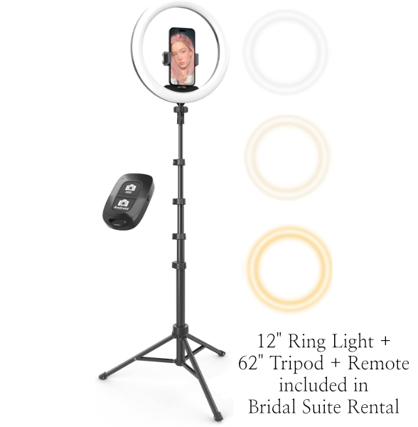 LED ring light with tripod included
