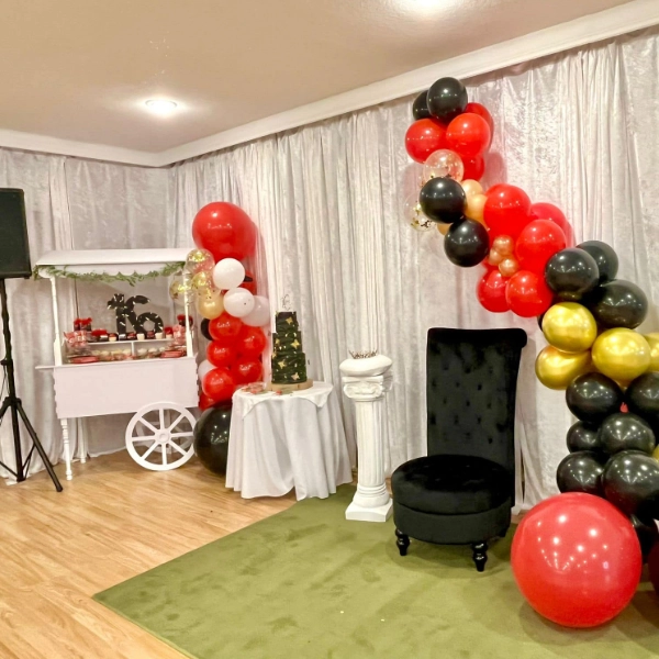 Sweet 16 Party Stage Area Decor