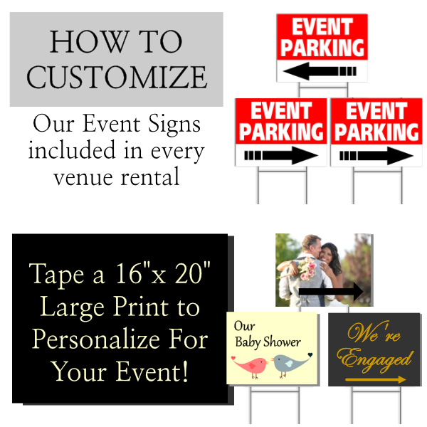 how to customize our event venue parking signs