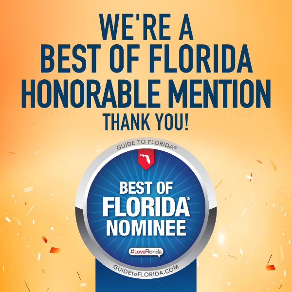 voted best of florida wedding venue honorable mention 2024